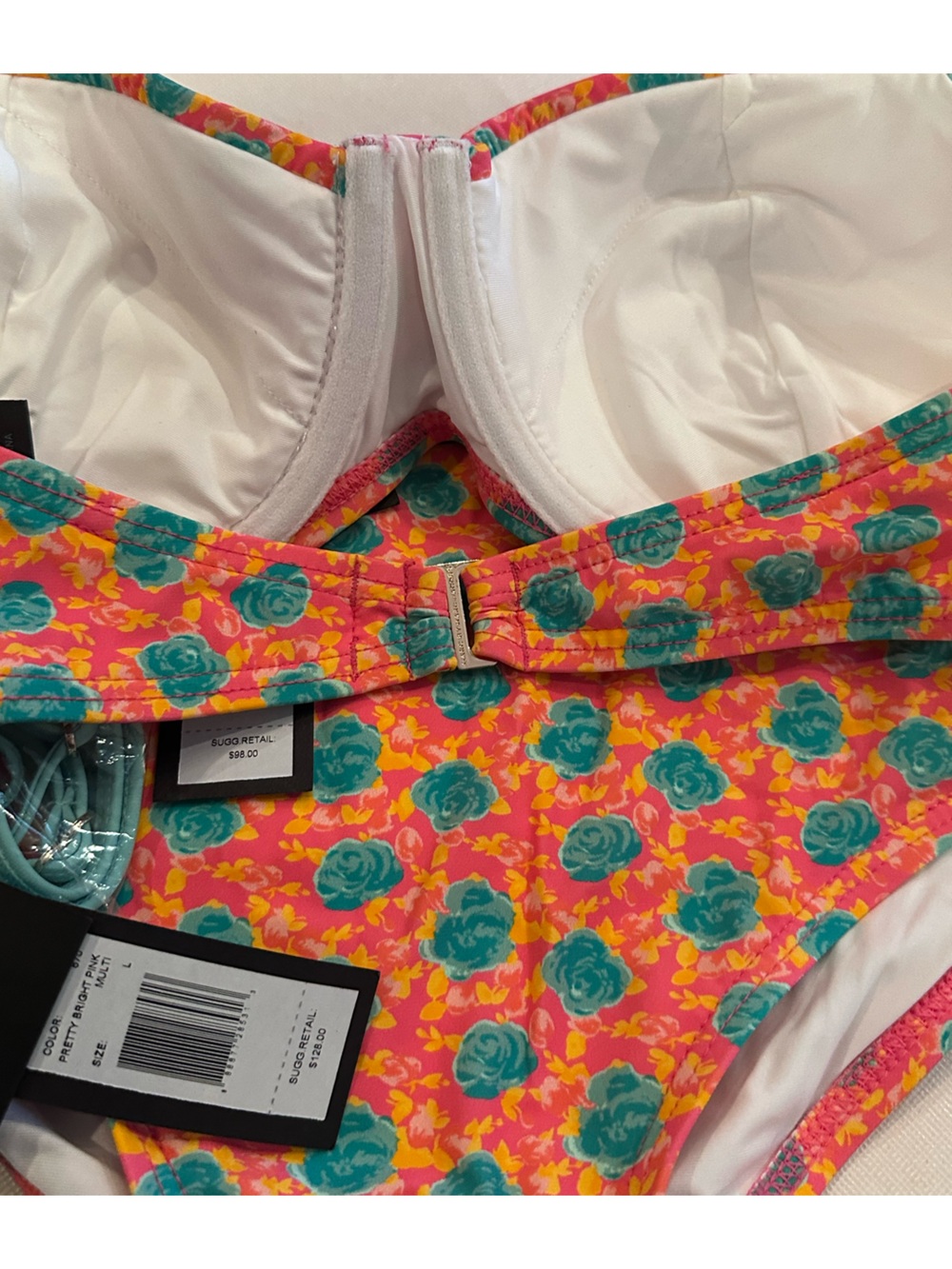 Marc by Marc Jacobs High-Waist Floral Bikini - Orange & Green - Picture 5 of 8